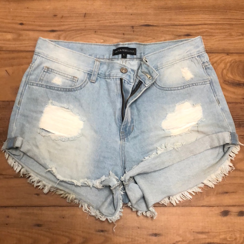 Denim shorts
